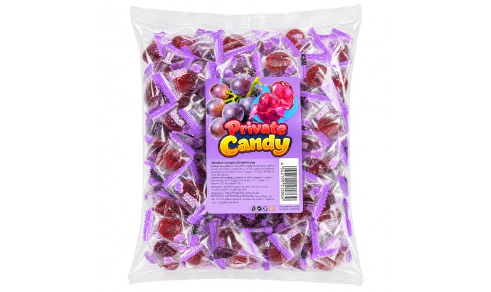 Желейная конфета Виноград 5D Private Candy 1кг Желейная конфета Виноград 5D Private Candy 1кг