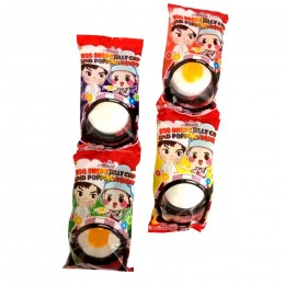  Стреляющий сахар EGG SHAPE JELLY CUP and Popping Candy 27г 24шт
