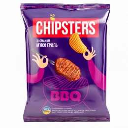 Чіпси Chipster's зі смаком М'ясо гриль хвилясті 120гр 