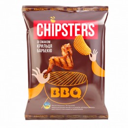 Чіпси Chipster's зі смаком Крильця барбекю хвилясті 120гр