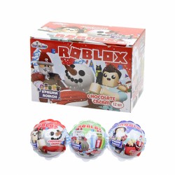 Шоколадні яйця "Джой" ШАР Веселий Санта ROBLOX (шоколад+печиво+іграшка) 15гр 12 шт