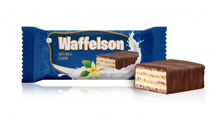 ЦУКЕРКИ ГЛАЗУРОВАНІ  WAFFELSON WITH MILK FLAVOR(МОЛОКО) 2,0 кг 