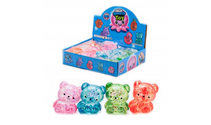 Антистресс Медведь Sugar Glitter Squeeze MS-24-11-36 12шт