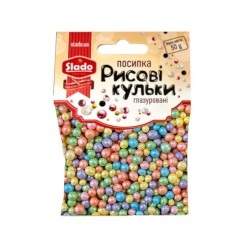 Рисові кульки глазуровані мікс "Пастель №2" (50г/уп), Р3230