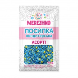 Посипка асорті "ГОЛУБ МИРУ" ТМ"MEREZHKO" 15г, 10шт/уп