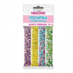 Посипка "АСОРТІ ПРЕМІУМ МІКС" (набір №1) ТМ"MEREZHKO" 20г, 5шт/уп