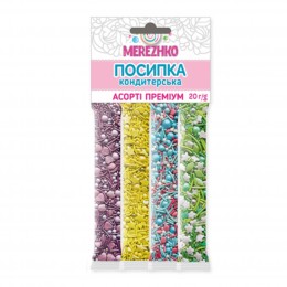 Посипка "АСОРТІ ПРЕМІУМ МІКС" (набір №1) ТМ"MEREZHKO" 20г, 5шт/уп