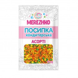 Посипка асорті "ВЕСНЯНІ КВІТИ" ТМ"MEREZHKO" 15г, 10шт/уп