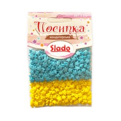 Посипка в стіках №17 фігурна патріотична (зірочки) 20г