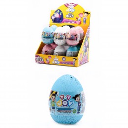  Пластмассовое прозрачное яйцо MINI DINO 7г, 12шт