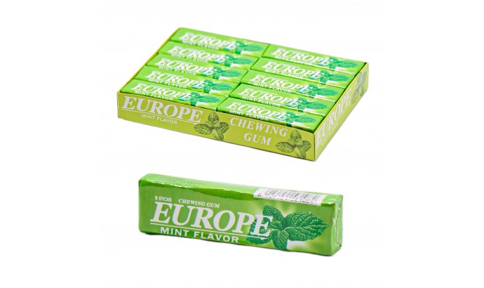Жвачка Europe Мята green 12гр 20шт