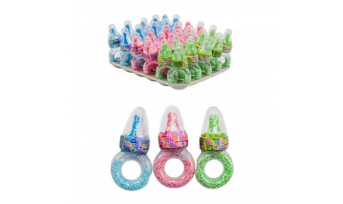 Льодяник + стріляючий цукор Ring Pacifier Lollipop 4.5г 30 шт