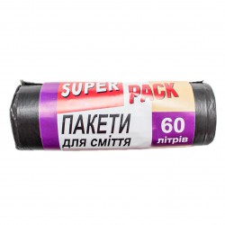 Пакеты для мусора 60л (10шт) Супер Люкс Дешевый