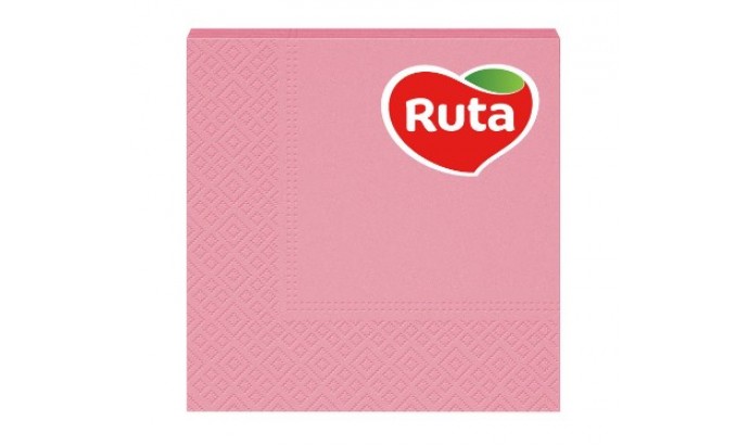 Серветки Ruta 33*33 20л 3ш рожеві 1шт
