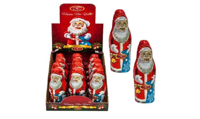 Шоколадные фигурки Дед Мороз 120гр 12шт