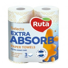 Полотенца бумажные Ruta Selecta EA 2рул 3ш белые
