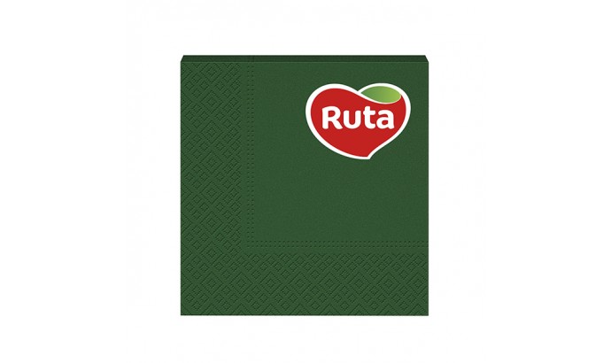 Серветки Ruta 33*33 20л 3ш темно-зелені 1шт
