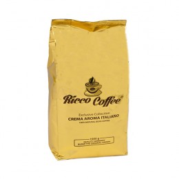 Кава в зернах Ricco Coffee Crema Aroma Italiano (Золото+логотип) 1кг