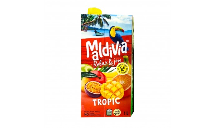 Напій соковий ТМ Maldivia Тропік неосвітлений 1Л