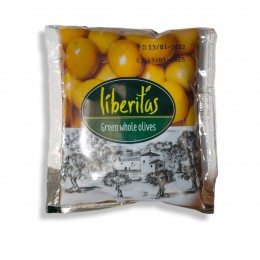 Оливки зелені з кісточкою 170г плівка ТМ "Liberitas"