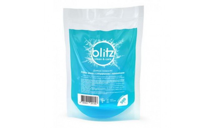 Мыло жидкое "BLITZ" Соприкосновение свежести сошет дой-пак 0,5л