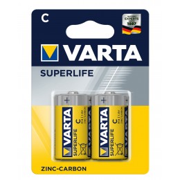 Батарейка Varta Superlife жолтые С ZINC-CARBON R14 планшет 2шт 6304