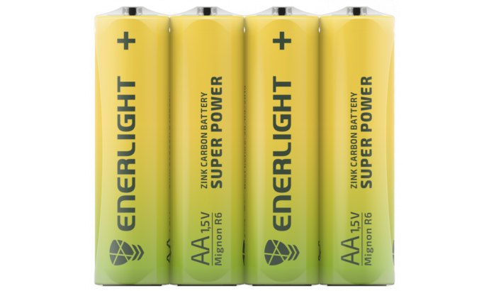 Батарейка Enerligh SuperPower жолтая АА R06 спайка 4шт 2161