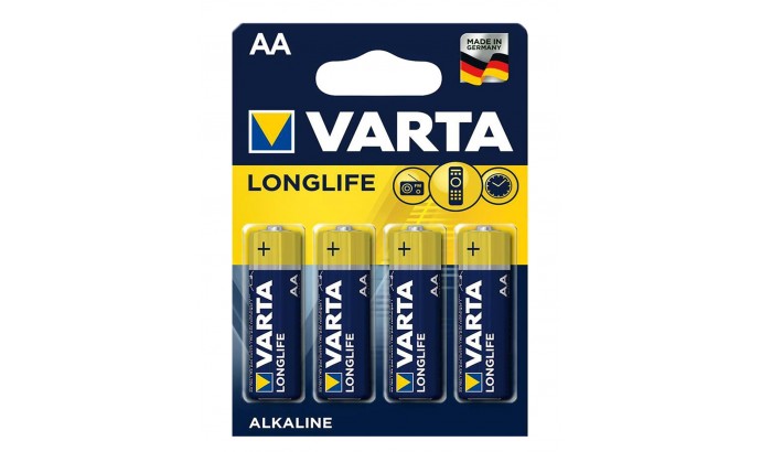 Батарейка Varta Longlife Alkaline синьо-золоті АА R06 блістер 4шт 5157