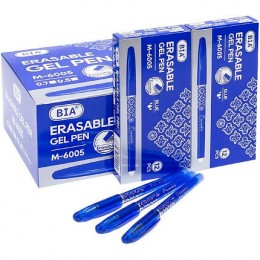 Ручка гелева Пиши-стирай BIA M-6005 синя 12шт