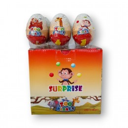 Яйця  шоколадні    25гр " Happy Zoo з сюрпризом" 24шт