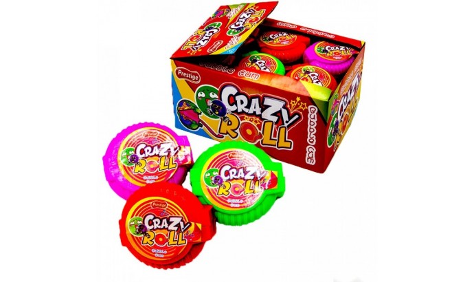 Жуйка Рол Crazy roll Gum (рулетка) 10гр 24шт