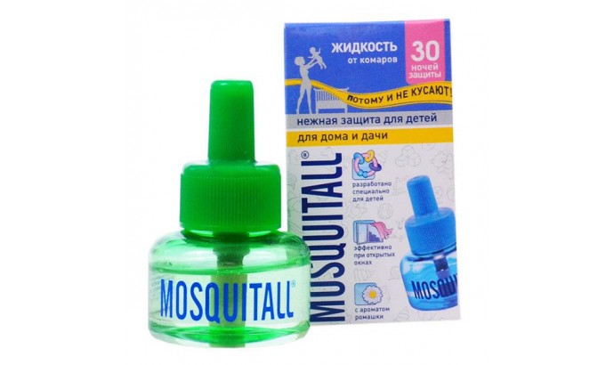 Жидкость от комаров (30 ночей) "MOSQUITALL" Нежная защита для детей 30мл 0725