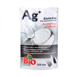 Бальзам д/миття посуду дой-пак Bio Formula Ag+ 500мл