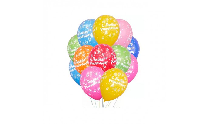 Балони День Народження (100шт) 26см