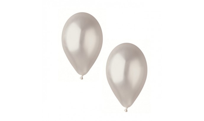Балони перламутрові білі 100 шт