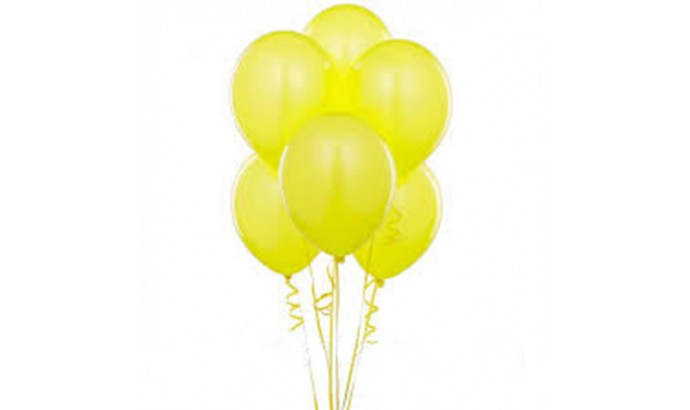 Балони перламутрові жовті 100 шт