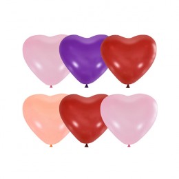 Балони сердечка Асорті, 100 шт