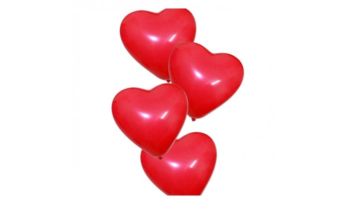 Балони сердечка Червоні 100 шт