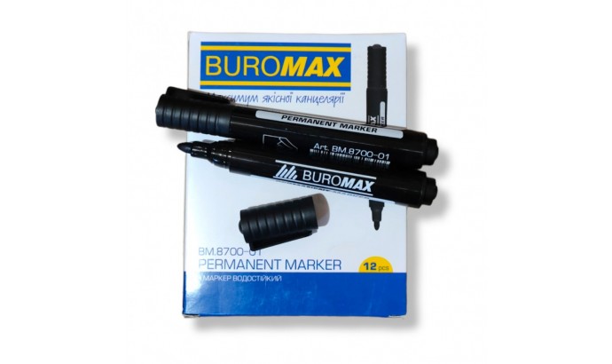 Маркер CD/DVD Buromax водостойкий черный 0,6мм 8700-01