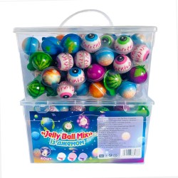 Желейки з джемом JELLY BALL MIX 10г, банка 60шт