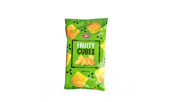 Мармелад желейний "Fruity Cubes" зі смаком банану 200г