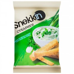 Сухарики пшенично-житні Snekkin Сметана зелень 110г