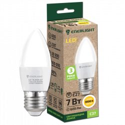 Лампа світодіодна Enerlight С37 Е27 7Вт 600Лм 3000К (тепле світло)