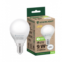Лампа светодиодная Enerlight Р45 Е14 9Вт 4100К (білый свет) 
