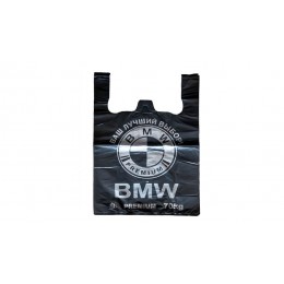 Пакет майка BMW чорний 50 шт.