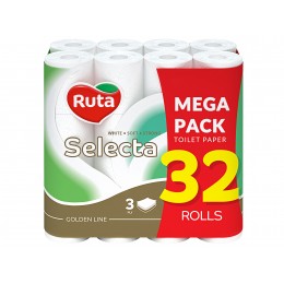 Туалетная бумага Ruta Selecta 32рул 3ш белый