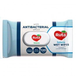 Влажные салфетки Ruta Selecta 120шт с антибактериальным эффектом