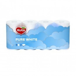 Туалетная бумага Ruta Pure White 8рул 3ш белый