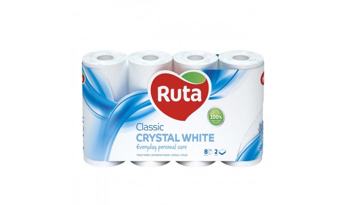 Туалетная бумага Ruta Classic 8рул 2ш белый