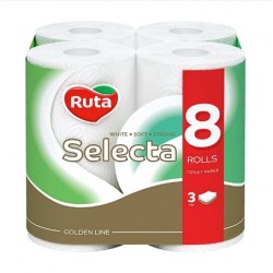Туалетний папір Ruta Selecta 8рул 3ш білий